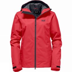 Jack Wolfskin Womens Chilly Morning Jacket Hibiscus Red/Ebony